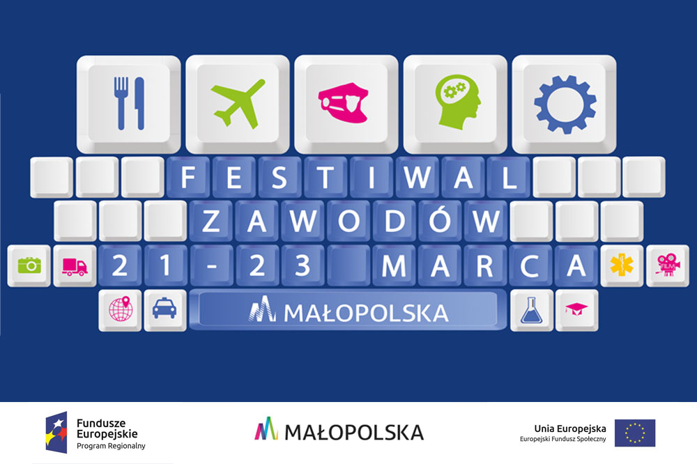 Baner promujący Festiwal Zawodów w Małopolsce