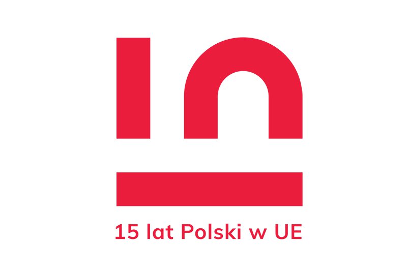 Logotyp 15 lat Polski w UE