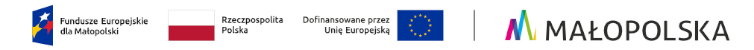 Logotypy informujące o dofinansowaniu z Funduszy Europejskich