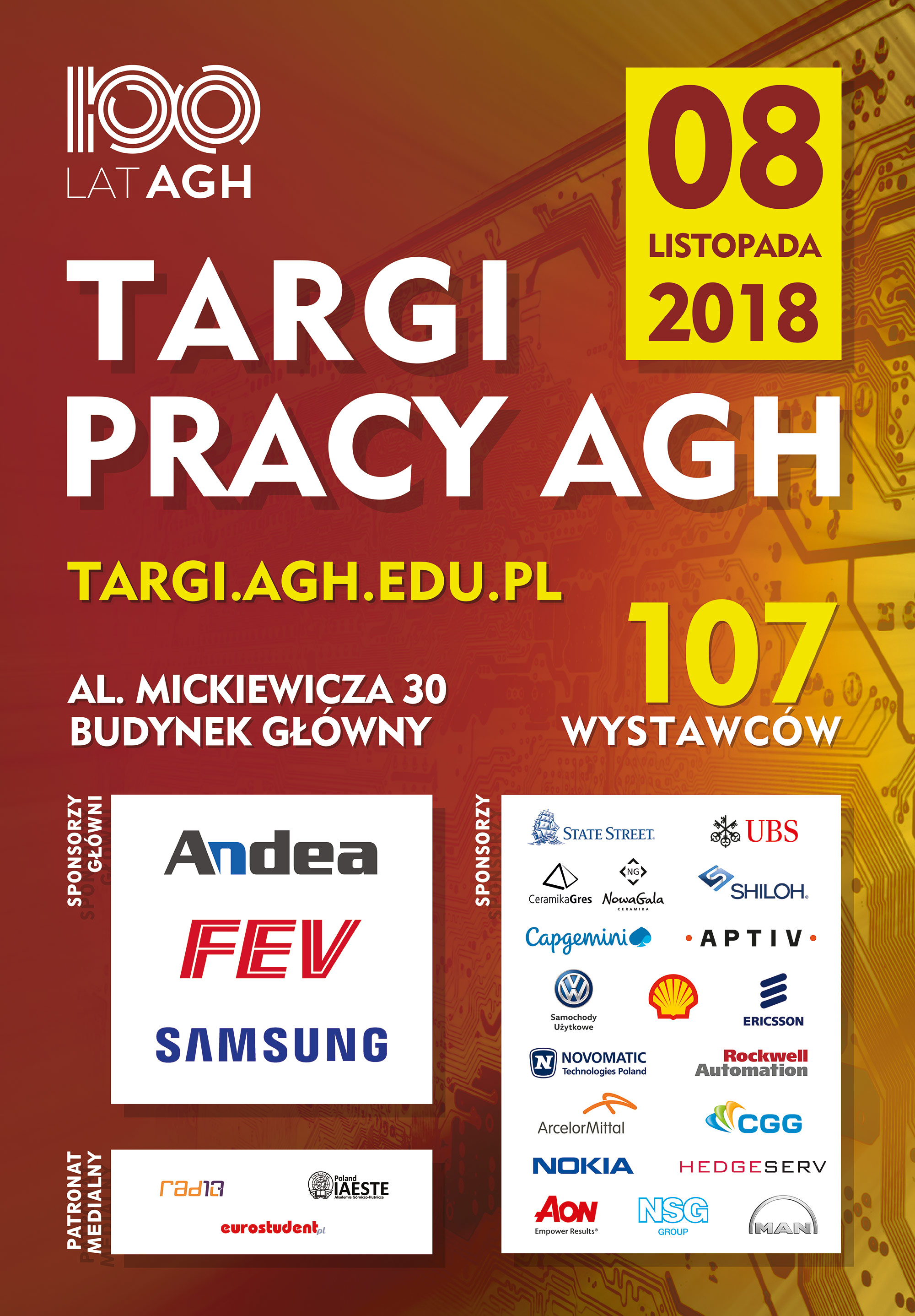 Targi pracy AGH - plakat promujący wydarzenie